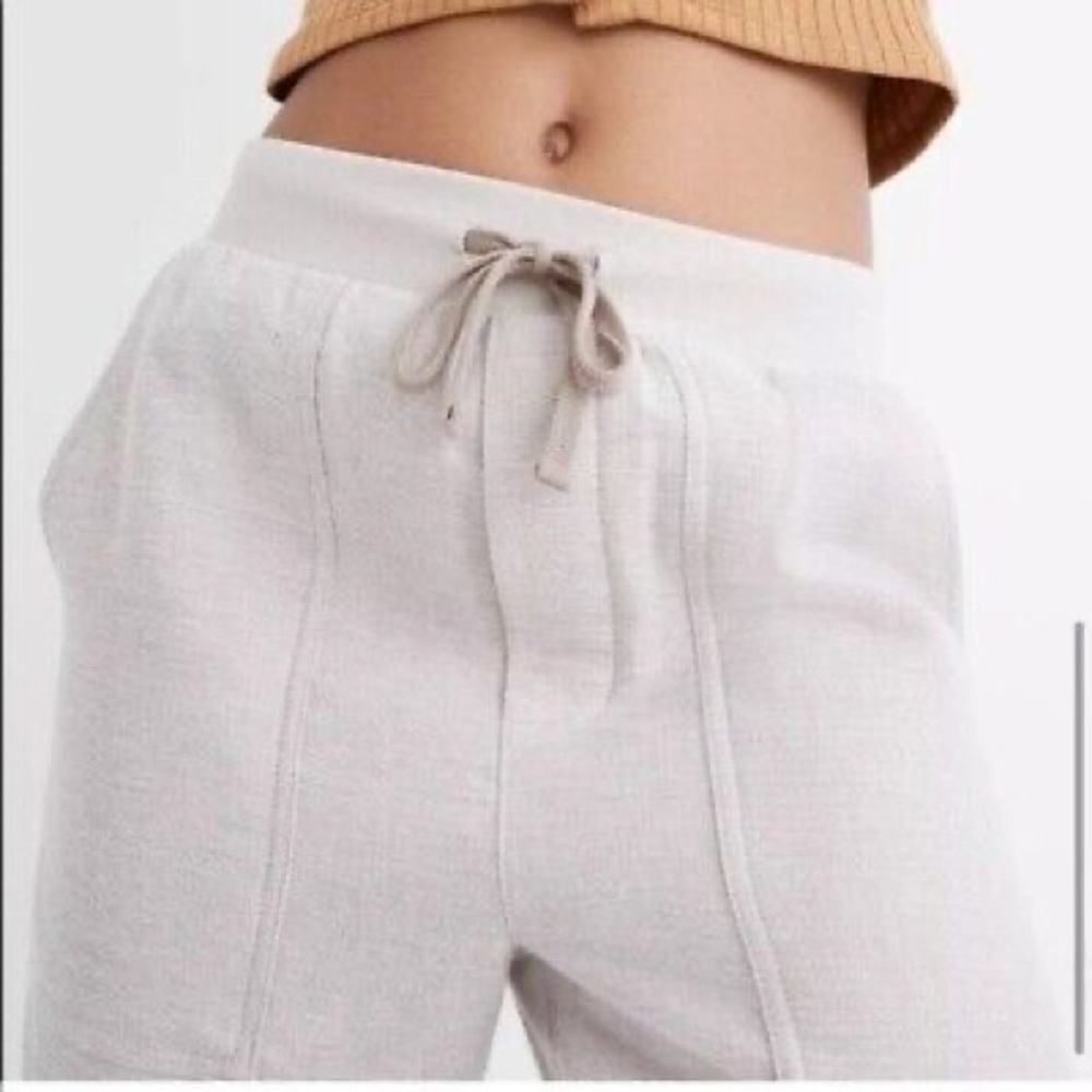 Madewell Waffleback Loungewear Cream Joggers - Picture 3 of 8